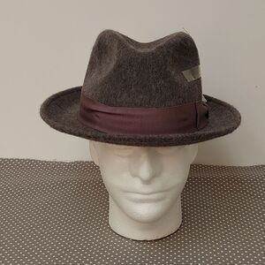 MEN'S MONTIQUE BEAVER LOOK 100% WOOL FELT FEDORA HAT. H81